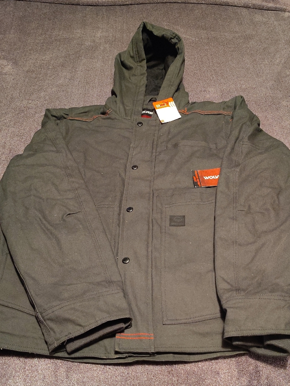 Wolverine Olive Hooded Field Jacket
